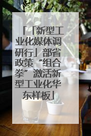 「新型工业化媒体调研行」部省政策“组合拳”激活新型工业化华东样板