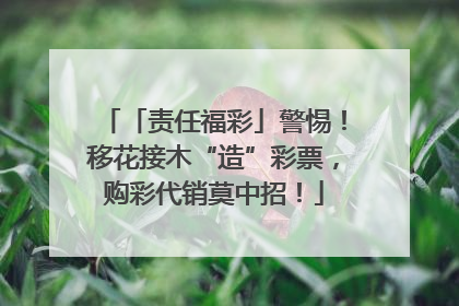 「责任福彩」警惕！移花接木“造”彩票，购彩代销莫中招！