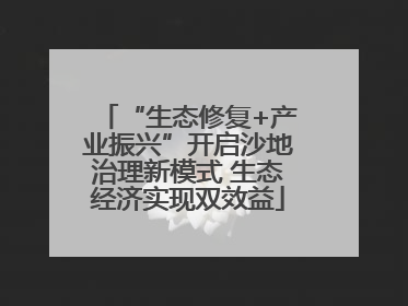 “生态修复+产业振兴”开启沙地治理新模式 生态经济实现双效益