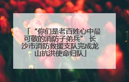“你们是老百姓心中最可敬的消防子弟兵” 长沙市消防救援支队完成龙山抗洪使命归队