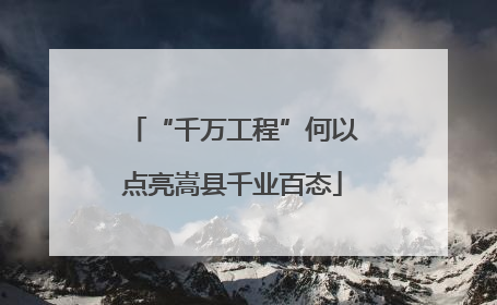 “千万工程”何以点亮嵩县千业百态