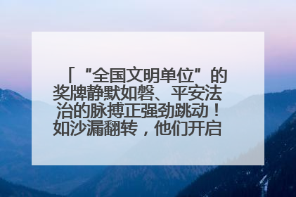 “全国文明单位”的奖牌静默如磐、平安法治的脉搏正强劲跳动！如沙漏翻转，他们开启了全新的计时