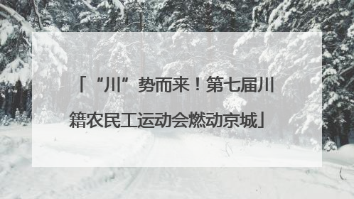 “川”势而来！第七届川籍农民工运动会燃动京城