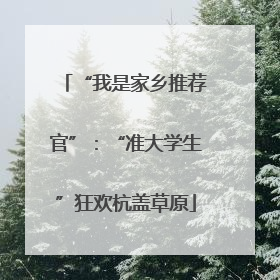 “我是家乡推荐官”：“准大学生”狂欢杭盖草原