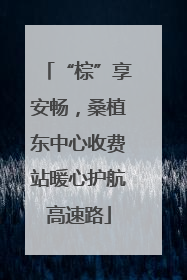 “棕”享安畅，桑植东中心收费站暖心护航高速路