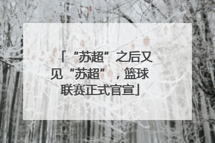 “苏超”之后又见“苏超”，篮球联赛正式官宣
