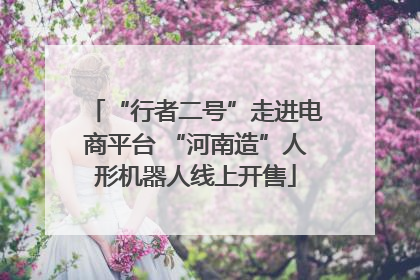 “行者二号”走进电商平台 “河南造”人形机器人线上开售