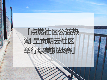 点燃社区公益热潮 呈贡朝云社区举行绿美挑战赛