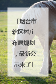 烟台市辖区村庄布局规划，最新公示来了