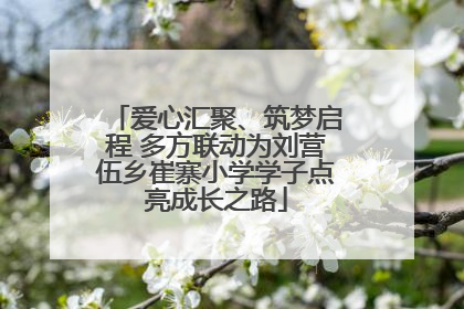 爱心汇聚、筑梦启程 多方联动为刘营伍乡崔寨小学学子点亮成长之路