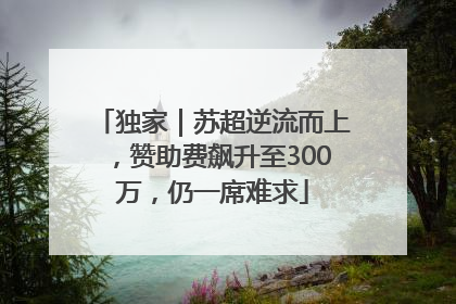 独家｜苏超逆流而上，赞助费飙升至300万，仍一席难求