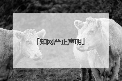 知网严正声明