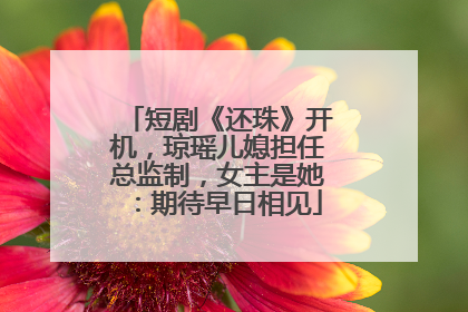 短剧《还珠》开机，琼瑶儿媳担任总监制，女主是她：期待早日相见