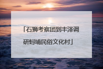 石狮考察团到丰泽调研蟳埔民俗文化村