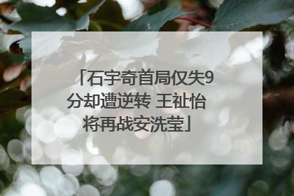 石宇奇首局仅失9分却遭逆转 王祉怡将再战安洗莹
