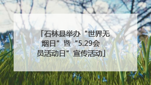 石林县举办“世界无烟日”暨“5.29会员活动日”宣传活动