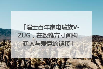 瑞士百年家电瑞族V-ZUG，在致雅方寸间构建人与爱意的链接