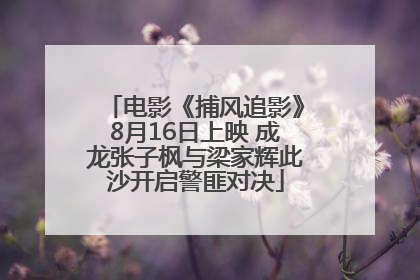电影《捕风追影》8月16日上映 成龙张子枫与梁家辉此沙开启警匪对决