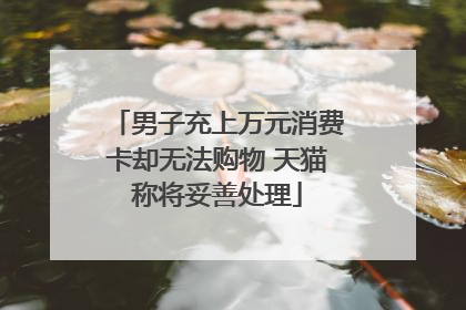 男子充上万元消费卡却无法购物 天猫称将妥善处理