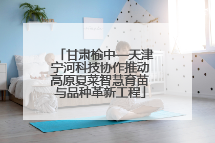 甘肃榆中—天津宁河科技协作推动高原夏菜智慧育苗与品种革新工程