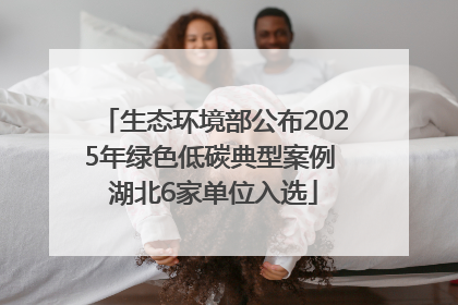 生态环境部公布2025年绿色低碳典型案例 湖北6家单位入选