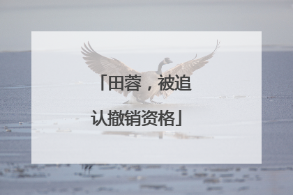 田蓉，被追认撤销资格