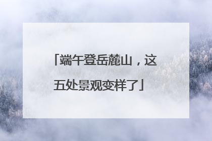 端午登岳麓山，这五处景观变样了