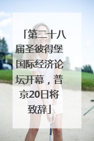 第二十八届圣彼得堡国际经济论坛开幕，普京20日将致辞