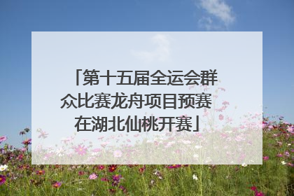 第十五届全运会群众比赛龙舟项目预赛在湖北仙桃开赛