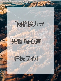 网格接力寻失物 暖心速归抚民心