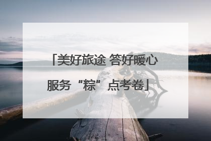美好旅途 答好暖心服务“粽”点考卷