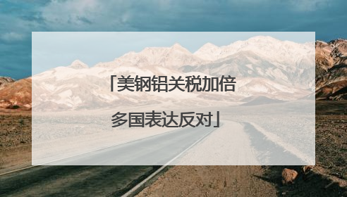 美钢铝关税加倍 多国表达反对