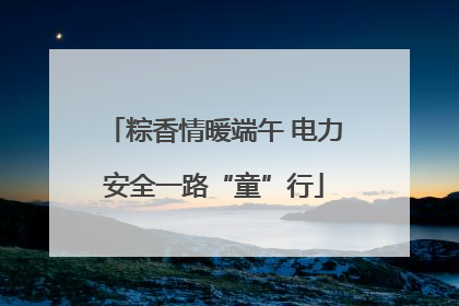 粽香情暖端午 电力安全一路“童”行