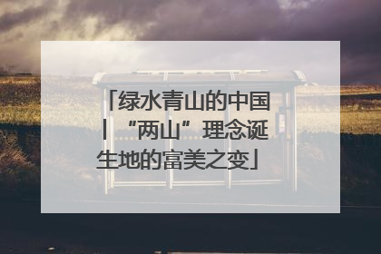 绿水青山的中国丨“两山”理念诞生地的富美之变