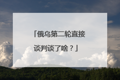 俄乌第二轮直接谈判谈了啥？