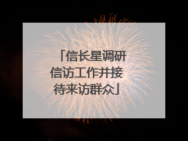 信长星调研信访工作并接待来访群众