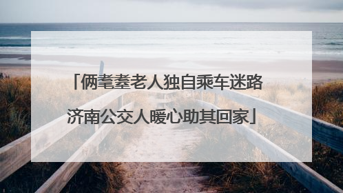 俩耄耋老人独自乘车迷路 济南公交人暖心助其回家