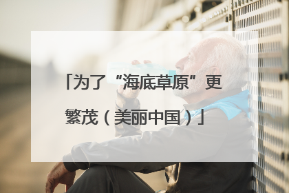 为了“海底草原”更繁茂（美丽中国）