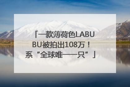 一款薄荷色LABUBU被拍出108万！系“全球唯一一只”