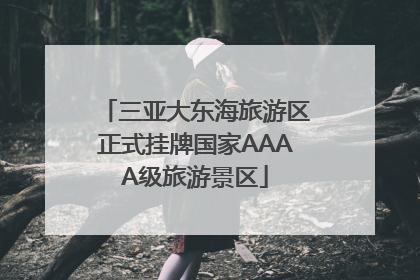 三亚大东海旅游区正式挂牌国家AAAA级旅游景区