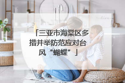 三亚市海棠区多措并举防范应对台风“蝴蝶”
