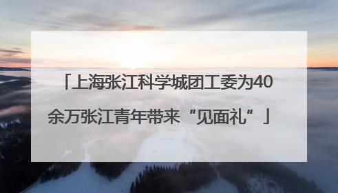 上海张江科学城团工委为40余万张江青年带来“见面礼”