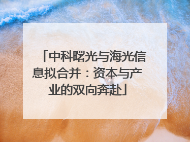 中科曙光与海光信息拟合并：资本与产业的双向奔赴