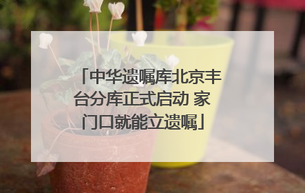 中华遗嘱库北京丰台分库正式启动 家门口就能立遗嘱