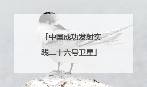 中国成功发射实践二十六号卫星