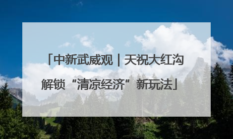中新武威观｜天祝大红沟解锁“清凉经济”新玩法