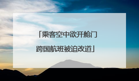 乘客空中欲开舱门 跨国航班被迫改道