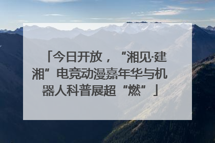 今日开放，“湘见·建湘”电竞动漫嘉年华与机器人科普展超“燃”