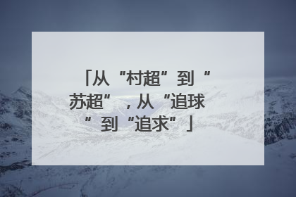 从“村超”到“苏超”，从“追球”到“追求”