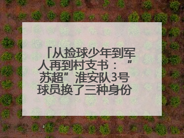 从捡球少年到军人再到村支书：“苏超”淮安队3号球员换了三种身份追梦足球
